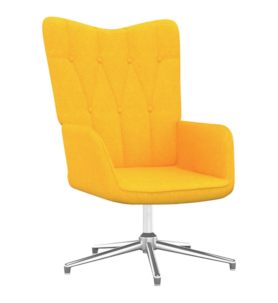 Chaise de relaxation Jaune moutarde Tissu