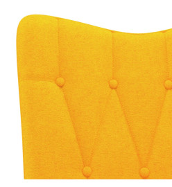 Chaise de relaxation Jaune moutarde Tissu