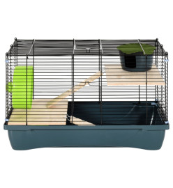 Cage pour hamsters gris 58x32x36 cm polypropylène et métal