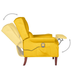 Fauteuil de massage inclinable Jaune Velours