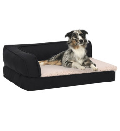 Matelas de lit ergonomique de chien 75x53 cm Polaire aspect lin