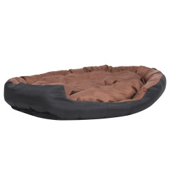 Coussin réversible lavable de chien Noir et marron 150x120x25cm