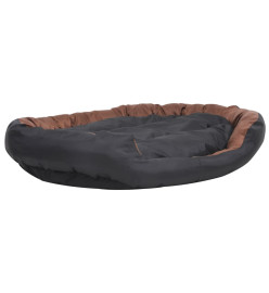 Coussin réversible lavable de chien Noir et marron 150x120x25cm