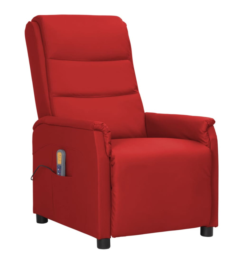 Fauteuil de massage Rouge bordeaux Similicuir