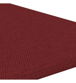 Panneaux muraux 12 pcs Rouge bordeaux 30x30 cm Tissu 0,54 m²