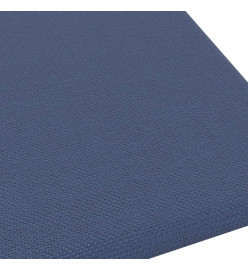 Panneaux muraux 12 pcs Bleu 30x30 cm Tissu 1,08 m²