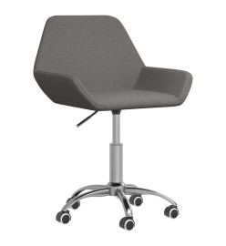 Chaise pivotante de bureau Gris foncé Tissu