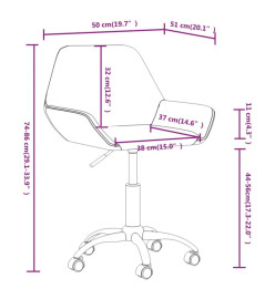 Chaise pivotante de bureau Gris foncé Tissu