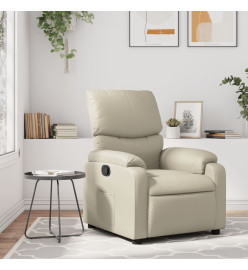 Fauteuil inclinable Crème Similicuir