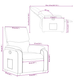 Fauteuil inclinable Gris Similicuir