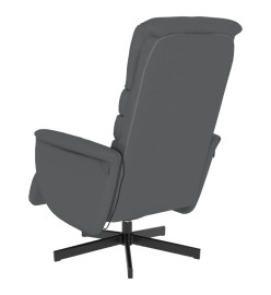 Fauteuil inclinable de massage repose-pieds gris similicuir