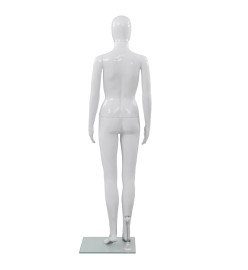 Mannequin femme corps complet base verre Blanc brillant 175 cm