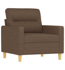 Fauteuil avec repose-pied Marron 60 cm Tissu