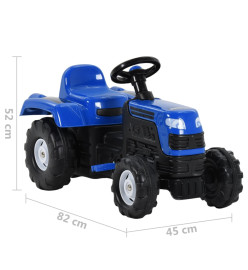 Tracteur avec pédales pour enfants Bleu