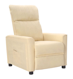 Fauteuil inclinable Crème Tissu