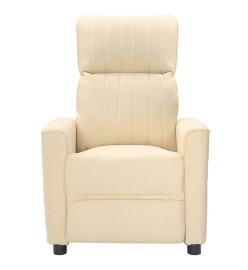 Fauteuil inclinable Crème Tissu