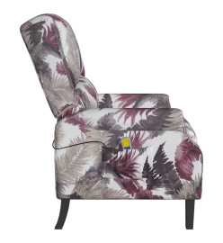 Fauteuil inclinable de massage Motif à fleurs Tissu