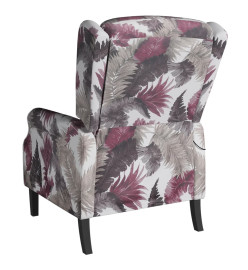 Fauteuil inclinable de massage Motif à fleurs Tissu