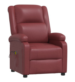 Fauteuil de massage électrique Rouge bordeaux Similicuir