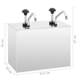 Distributeur de sauces Acier inoxydable 2 x 3,5 L