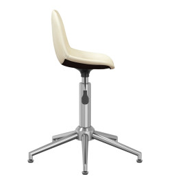 Chaise pivotante de bureau Crème Tissu