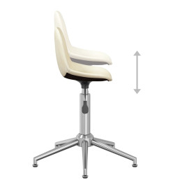 Chaise pivotante de bureau Crème Tissu