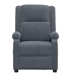 Fauteuil inclinable Gris foncé Velours