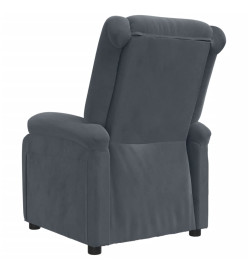 Fauteuil inclinable Gris foncé Velours