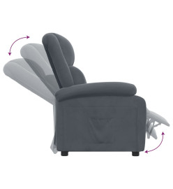 Fauteuil inclinable Gris foncé Velours