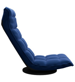 Chaise de sol pivotante Bleu Velours