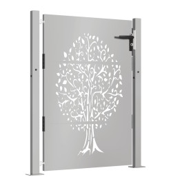 Portail de jardin 105x130 cm acier corten conception de l'arbre