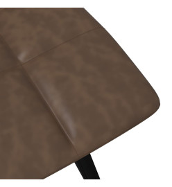 Tabouret de bar Marron foncé Similicuir