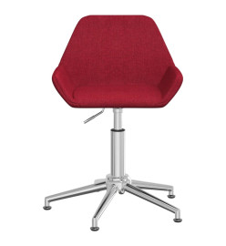 Chaise pivotante de bureau Rouge bordeaux Tissu