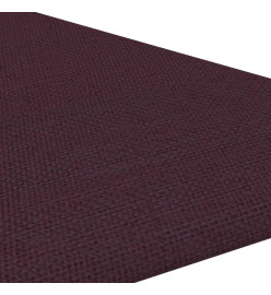 Panneaux muraux 12 pcs Violet 30x30 cm Tissu 0,54 m²