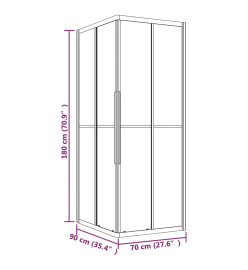 Cabine de douche ESG dépoli 90x70x180 cm