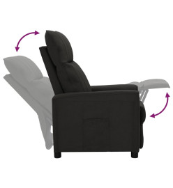 Fauteuil inclinable Noir Tissu