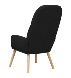 Chaise de relaxation Noir Tissu