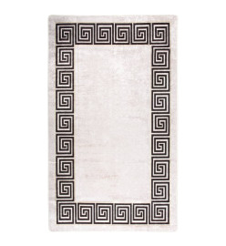 Tapis lavable blanc et noir 120x170 cm antidérapant