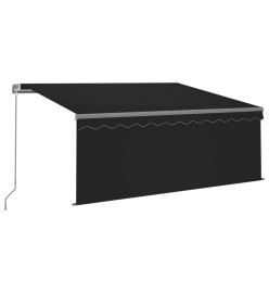 Auvent manuel rétractable avec store 3x2,5 m Anthracite