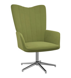 Chaise de relaxation Vert clair Velours