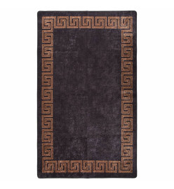 Tapis lavable noir et doré 150x230 cm antidérapant