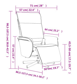 Fauteuil inclinable de massage repose-pieds cappuccino