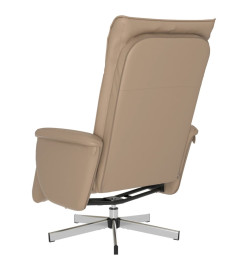 Fauteuil inclinable avec repose-pieds cappuccino similicuir