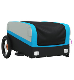 Remorque pour vélo noir et bleu 30 kg fer