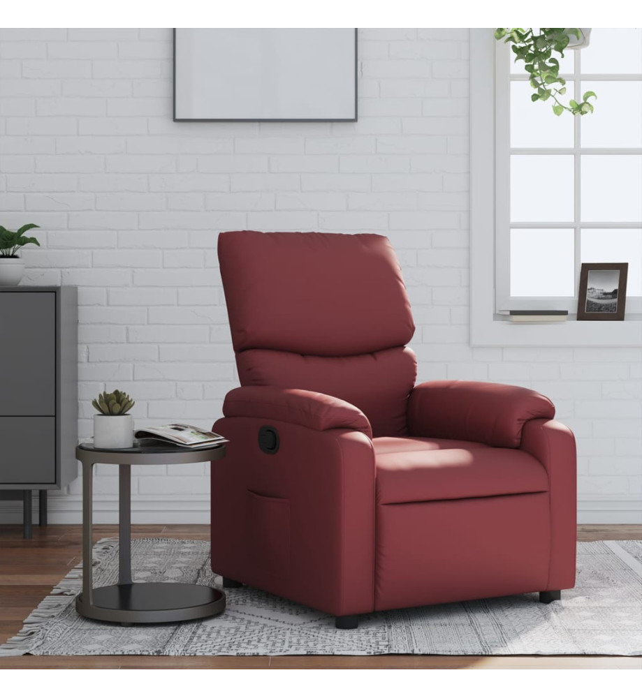 Fauteuil inclinable Rouge bordeaux Similicuir