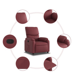 Fauteuil inclinable Rouge bordeaux Similicuir