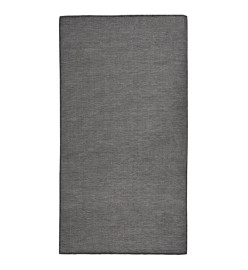 Tapis à tissage plat d'extérieur 80x150 cm Gris