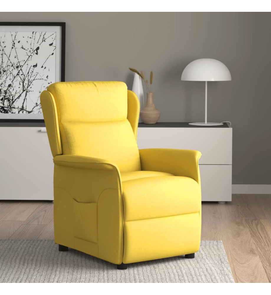 Fauteuil inclinable Jaune clair Tissu