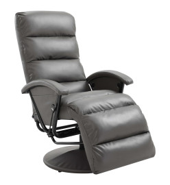 Fauteuil inclinable TV Gris Similicuir