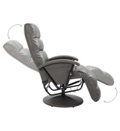 Fauteuil inclinable TV Gris Similicuir